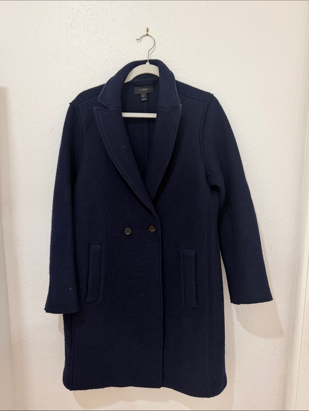 J. Crew Navy Double-Breasted Wool Pea Coat